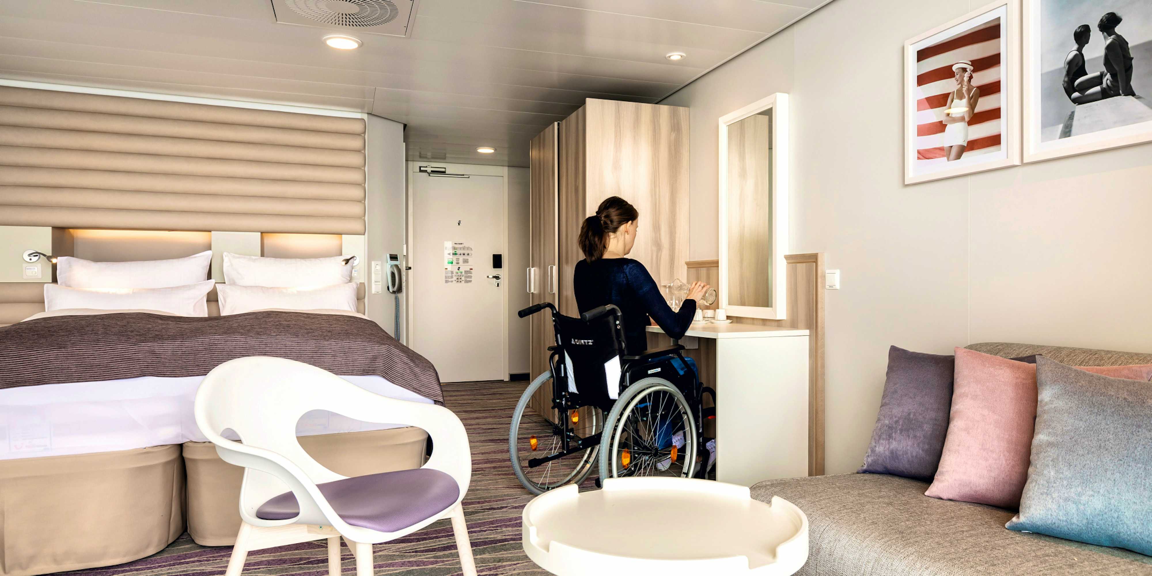 Barrierefreie Balkonkabine auf Mein Schiff 7